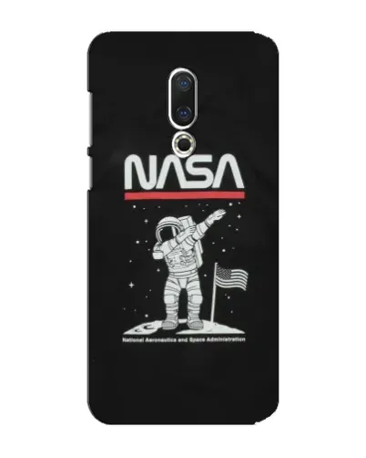 Чехол для Meizu 15 Plus с картинкой «NASA — шагаем по Луне»