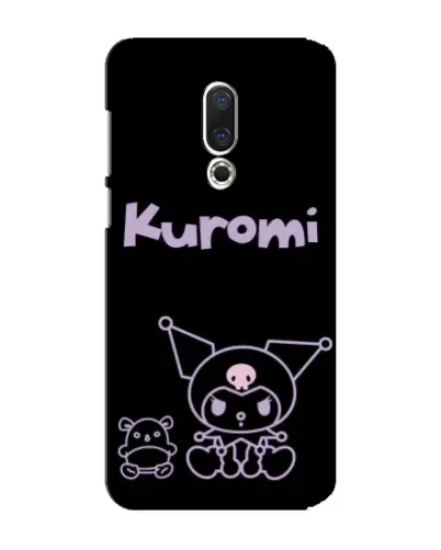 Чехол для Meizu 15 Plus с картинкой «Kuromi — черный минимализм»