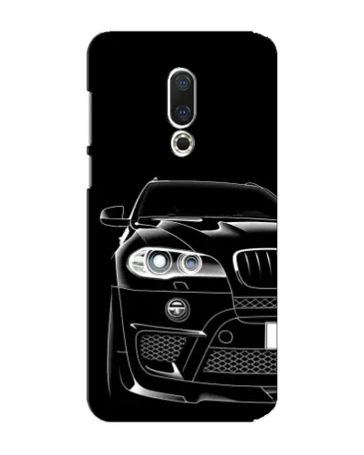 Чехол для Meizu 15 Plus с картинкой «Темный силуэт BMW»