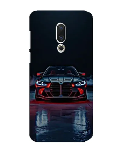 Чехол для Meizu 15 Plus с картинкой «BMW на мокрой дороге»