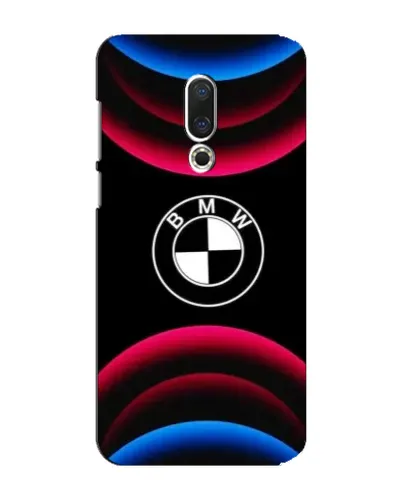 Чехол для Meizu 15 Plus с картинкой «Логотип BMW и неоновые дуги»