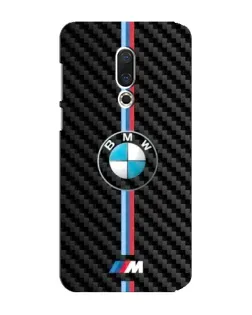 Чехол для Meizu 15 Plus с картинкой «Эмблема BMW и карбон»