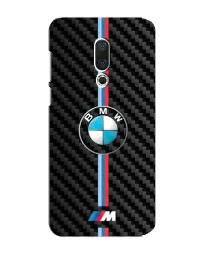Чехол для Meizu 15 Plus с картинкой «Эмблема BMW и карбон»