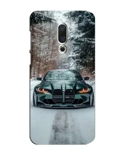 Чехол для Meizu 15 Plus с картинкой «BMW в зимнем лесу»