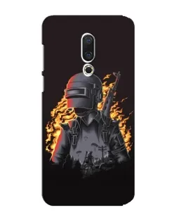 Чехол для Meizu 15 Plus с картинкой «PUBG — огненный силуэт»