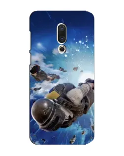 Чехол для Meizu 15 Plus с картинкой «Десант PUBG — прыжок»