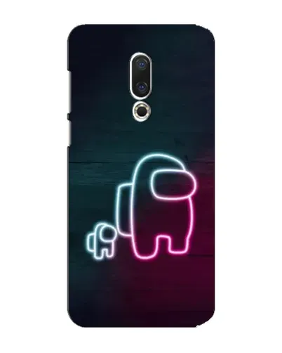 Чехол для Meizu 15 Plus с картинкой «Among Us неон-арт»