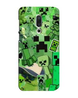 Чехол для Meizu 15 Plus с картинкой «Криперы Minecraft»