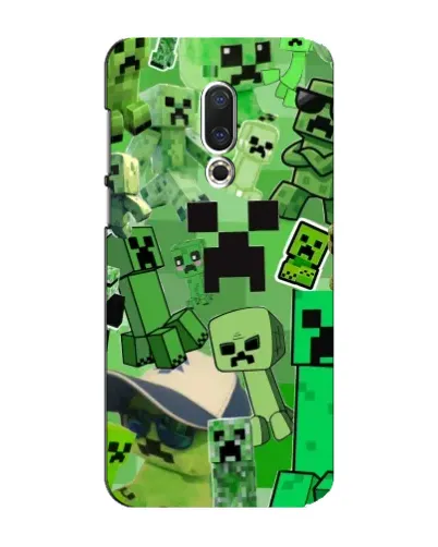 Чехол для Meizu 15 Plus с картинкой «Криперы Minecraft»