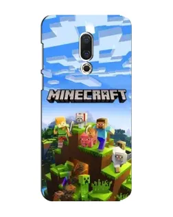 Чехол для Meizu 15 Plus с картинкой «Minecraft классический мир»