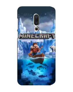 Чехол для Meizu 15 Plus с картинкой «Minecraft ледяной мир»