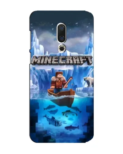 Чехол для Meizu 15 Plus с картинкой «Minecraft ледяной мир»