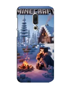 Чехол для Meizu 15 Plus с картинкой «Зимний Minecraft»