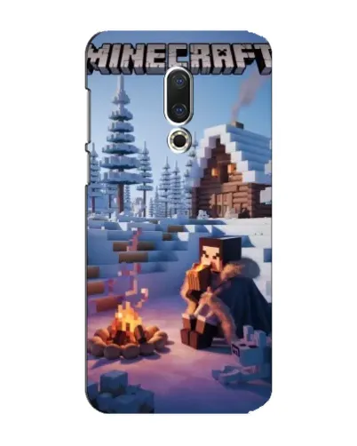 Чехол для Meizu 15 Plus с картинкой «Зимний Minecraft»