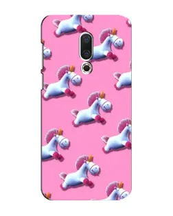 Чехол для Meizu 15 Plus с картинкой «Единороги на розовом»