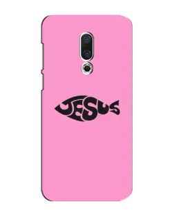 Чехол для Meizu 15 Plus с картинкой «Розовый символ  Jesus»