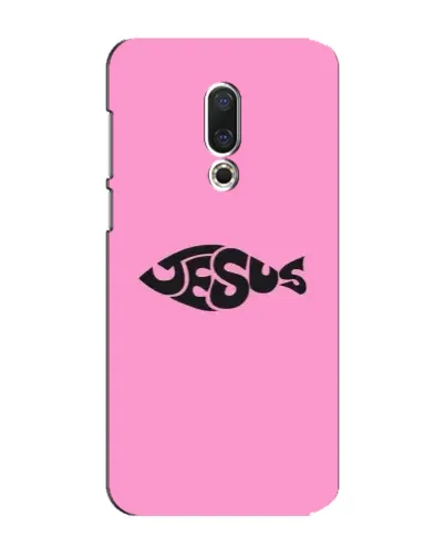 Чехол для Meizu 15 Plus с картинкой «Розовый символ  Jesus»