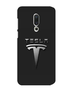 Чехол для Meizu 15 Plus с картинкой «Стальной логотип Tesla»