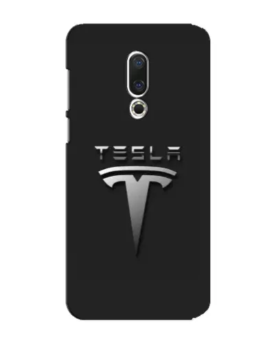 Чехол для Meizu 15 Plus с картинкой «Стальной логотип Tesla»
