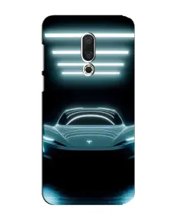 Чехол для Meizu 15 Plus с картинкой «Tesla в неоне»