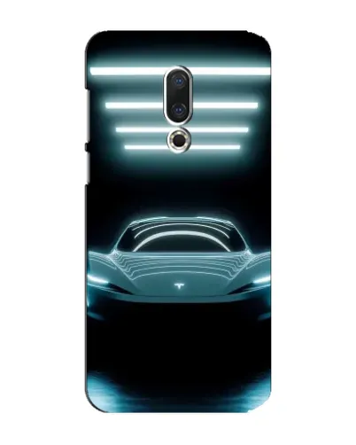Чехол для Meizu 15 Plus с картинкой «Tesla в неоне»