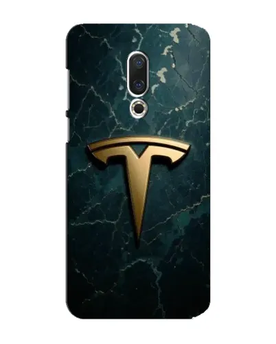 Чехол для Meizu 15 Plus с картинкой «Мраморная Tesla Gold»