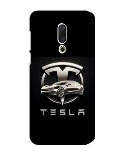 Чехол для Meizu 15 Plus с картинкой «Tesla — серебристое авто»