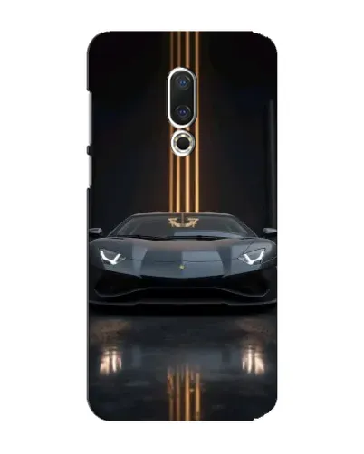 Чехол для Meizu 15 Plus с картинкой «Lamborghini золотые линии»