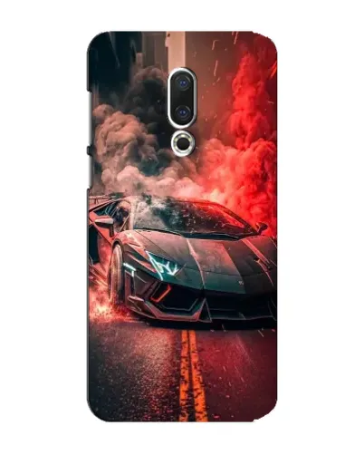 Чехол для Meizu 15 Plus с картинкой «Lamborghini красный дым»