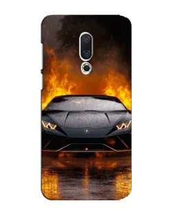 Чехол для Meizu 15 Plus с картинкой «Lamborghini в огне»