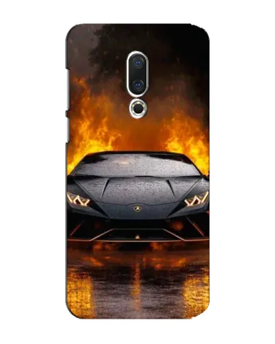 Чехол для Meizu 15 Plus с картинкой «Lamborghini в огне»