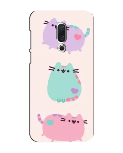 Чехол для Meizu 15 Plus с картинкой «Pusheen трио»