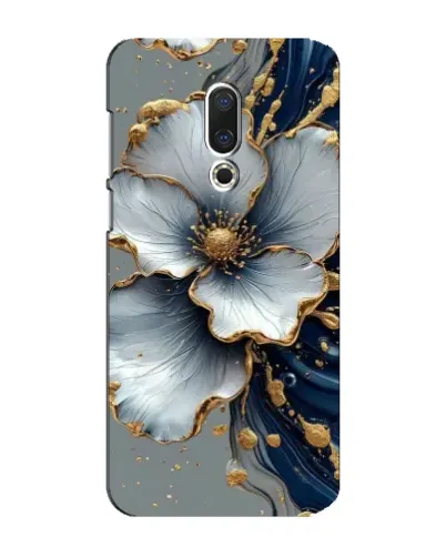 Чехол для Meizu 15 Plus с картинкой «Белый цветок и золотой флюид» Чехол для Meizu 15 Plus с картинкой «Белый цветок и золотой флюид»