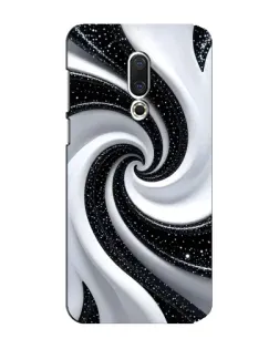 Чохол для Meizu 15 Plus з картинкою «Чорно-біла спіраль»