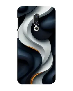 Чохол для Meizu 15 Plus з картинкою «Об'ємні чорно-білі стрічки»