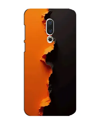 Чехол для Meizu 15 Plus с картинкой «Оранжевый разлом»