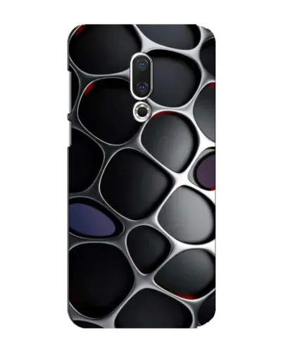 Чехол для Meizu 15 Plus с картинкой «Объемная темная решетка»