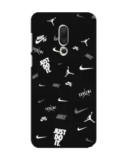 Чохол для Meizu 15 з картинкою «Nike Black Pattern»