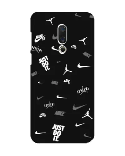 Чохол для Meizu 15 з картинкою «Nike Black Pattern»