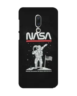 Чехол для Meizu 15 с картинкой «NASA — шагаем по Луне»