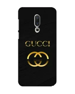 Чохол для Meizu 15 з картинкою «Золотий логотип Gucci»
