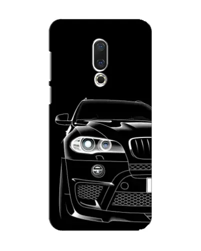 Чехол для Meizu 15 с картинкой «Темный силуэт BMW»