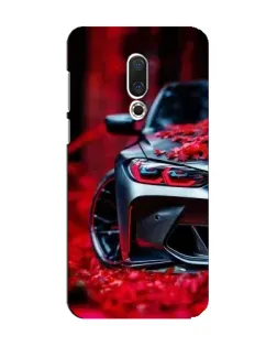Чехол для Meizu 15 с картинкой «Спортивная BMW и цветы»