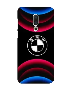 Чехол для Meizu 15 с картинкой «Логотип BMW и неоновые дуги»