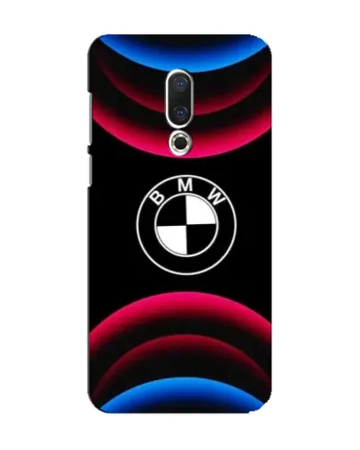 Чехол для Meizu 15 с картинкой «Логотип BMW и неоновые дуги»