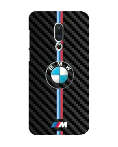 Чехол для Meizu 15 с картинкой «Эмблема BMW и карбон»