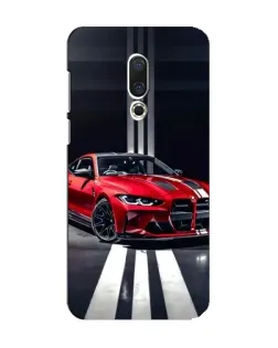 Чехол для Meizu 15 с картинкой «Красная BMW на дороге»