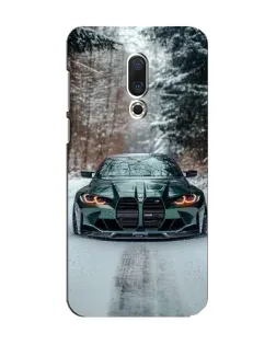 Чехол для Meizu 15 с картинкой «BMW в зимнем лесу»