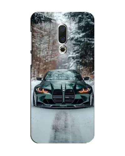 Чехол для Meizu 15 с картинкой «BMW в зимнем лесу»