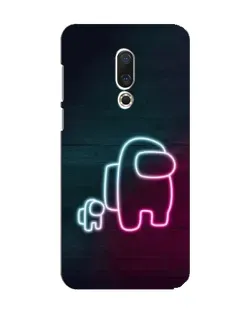 Чохол для Meizu 15 з картинкою «Among Us неон-арт»